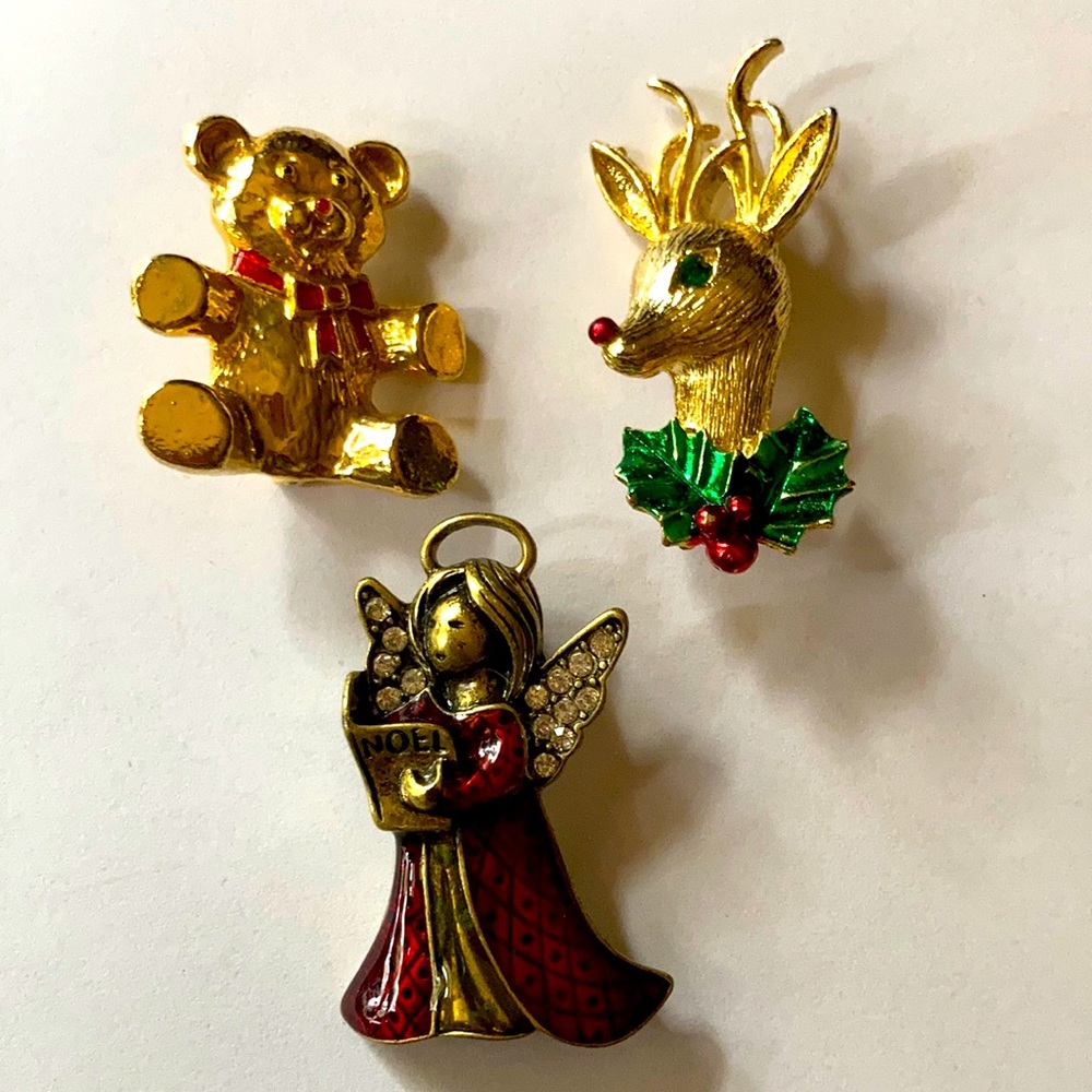 Vintage Christmas Brooches